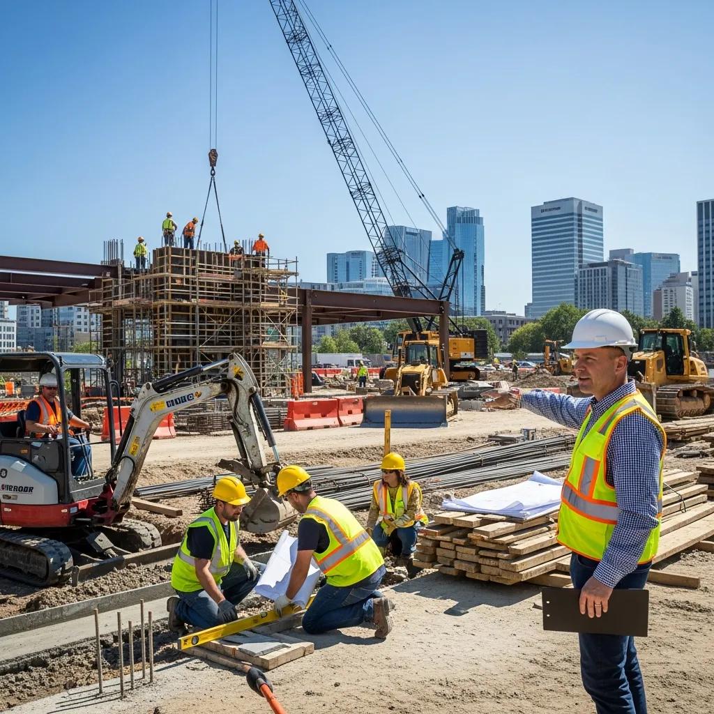 construction-site-with-a-general-contractor-and-subcontractors-collaborating-on-a-project