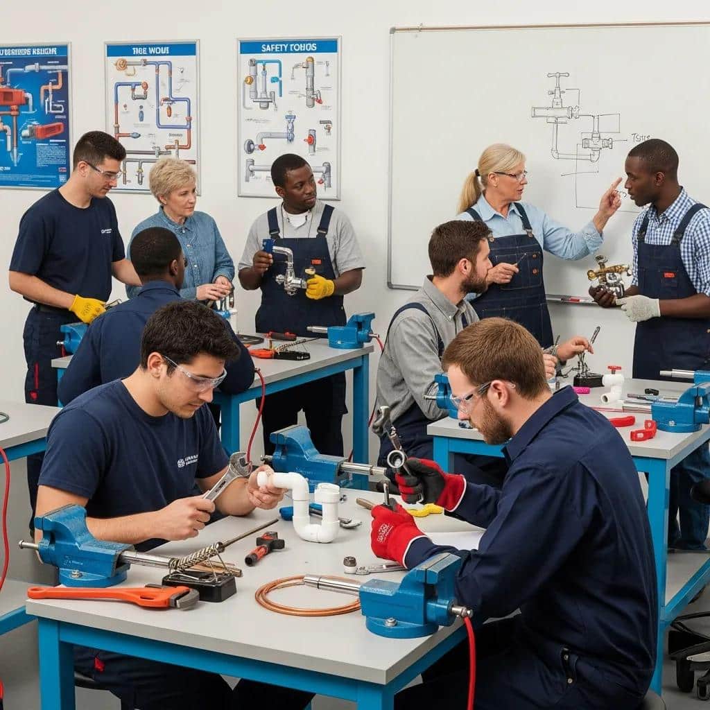 group-of-plumbing-apprentices-collaborating-in-a-training-session-with-tools